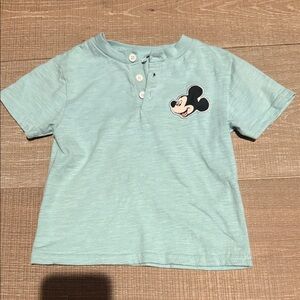 Disney Kids Aqua Mickey Mouse Tee